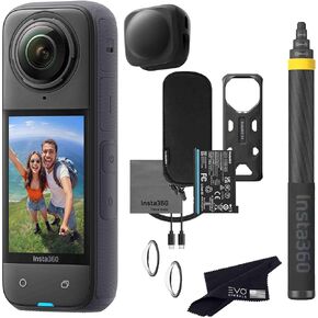 Insta360 X4 Extended Selfie Stick Bundle(3m/9.8ft)-8K Waterproof 360 Action Camera with 1/2" 48MP Sensors, 8K 360 HDR Video| Bundle Includes 3m Extended Selfie Stick, Lens Cap (512GB)