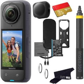 Insta360 X4 Extended Selfie Stick Bundle(3m/9.8ft)-8K Waterproof 360 Action Camera with 1/2" 48MP Sensors, 8K 360 HDR Video| Bundle Includes 3m Extended Selfie Stick, Lens Cap (512GB)