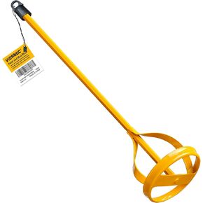 Viganoc Paint and Mud Mixers, Paint Stirrer for Drill Bits in 1 to 5 Gallon Drums, Fits all Standard Drill Bits, Hex Head Non-slip, Easy to Clean, Paint and Plaster Mixers Stirrer Tools (Yellow)