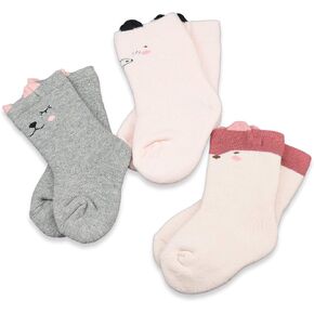 3 Pairs Ultra Thick Warm Toddler Socks Baby Boy and Girl winter Socks Infant Socks Kid Sock Warm Cotton Crew Socks