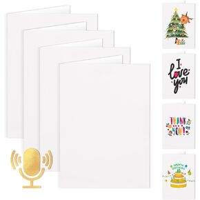 8 Pcs Voice Recordable Greeting Card 30 Seconds Talking DIY Greeting Card, Record and Send Your own Custom Voice Message, Music or Sound Effects