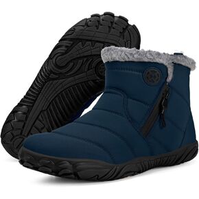 Womens Mens Barefoot Chelsea Boots Shoes | Minimalist Winter Snow Boots | Warm Ankle Booties with Arch Support | Zero Drop Sole | Wide Toe Box |