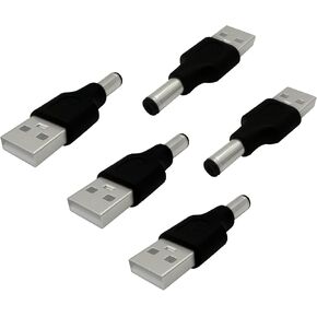 DC5.5x2.1mm, USB to DC Adapter, Power Charging Adapter (USB Female to DC Female-5pcs)