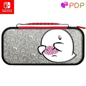 PDP REALMz™ Nintendo Switch Travel Case Plus GLOW with Wrist Strap, Built-in Stand & Game Storage Pockets, Officially Licensed: Minecraft Forest Battle (Glow in the Dark)