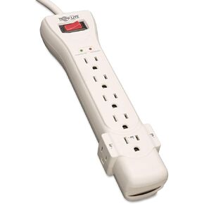 Tripp Lite SUPER7 Protect It! 7-Outlet Surge Protector (Basic Protection; 7ft Cord), Light Gray