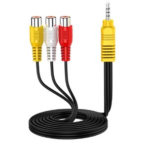 AV Adapter,3 RCA to AV Input Adapter,Video AV Component Adapter Cable Replacement for TCL TV -1M / 3.3ft