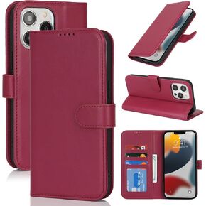 for iPhone 12 Case Wallet with Card Holder,iPhone 12 Wallet Case for Women Men,Leather Shockproof Magnetic Buckle Stand Flip Phone Case-Brown