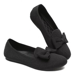 Women's Loafers Flats Comfortable Slip-on Bowknot Walking Dressy Penny Shoes with Arch Support