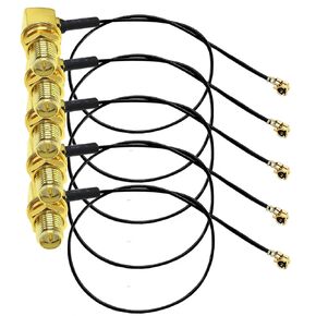 TUOLNK IPX to RP SMA Elbow Extension Cable U.FL IPEX to RP-SMA Female Right Angle WiFi Antenna Pigtail Cable 1.13mm Extension Cable for WiFi Router Network Card 12inch(30cm) 5 Pack