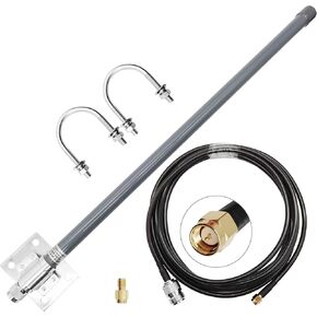 LoRa Gateway Antenna 915MHz 6dBi for RAK HNT Bobcat Helium Hotspot Miner + 10ft N-Female to SMA-Male Extension Cable