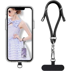 Phone Lanyard - 1 xAdjustable Neck Strap,1 xWrist Strap,1xZipper Wallet Pouch,2xPads,Universal Crossbody Cell Phone Lanyard for Travel Essentials,Wrist lanyards for Keys,ID Badges and Most Smartphones