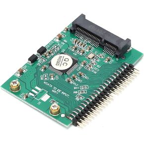MSATA SSD to 44 Pin IDE Adapter Card, 1.8in Converter Mini PCIe SSD Hard Drive Adapter Drive Card Hard Disk Computer Accessories for Laptop