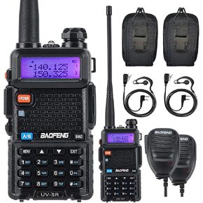 BAOFENG UV-5R 8W Ham Radio Handheld Dual Band UV5R Two Way Radio Long Range Baofeng Radio Rechargeable Portable Walkie Talkies 2Pack