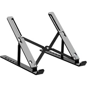 Aluminum Alloy Laptop Senior - Upgraded Design+7 Angles Adjustable Aluminum Ergonomic Foldable Portable Desktop Holder Apply HP, Dell9-17" Laptops,Laptop Riser Laptop Accessories（Black）