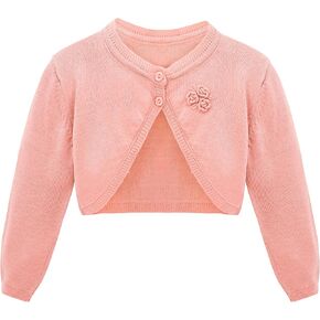 Lilax Baby Girls' Long Sleeve Cardigan Shrug, Button Closure Bolero in Kuwait