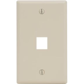 لوحة واجهة كلاسيكية بمنفذ واحد من ICC لموصلات Keystone بنمط EZ وHD، لوحة حائط للشبكات والتركيبات المنزلية، متينة وسهلة التركيب، بيضاء، 25 قطعة in Kuwait