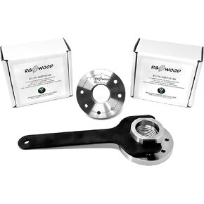 2pc HD Steel Faceplate set for Woodlathes with 1-1/4" x 8tpi Spindle - 2 identical 3" faceplates, PLUS a spanner wrench for easy application and removal of faceplates.