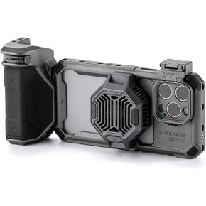 Tilta Khronos Ultimate Kit Compatible with iPhone 15 Pro Max - Titanium White | Includes Phone Case, LED Light, Hub, Handles, Cooling Fan, ND Filter + More | Mobile Filmmaking System