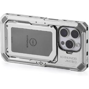 Tilta Khronos Phone Case Compatible with iPhone 15 Pro | Aluminum Build | Use with Accessories for Advanced Mobile Filmmaking (Space Gray)