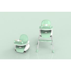 4 in 1 Portable Baby High Chair with Carrying Bag and Removable Tray,Foldable Travel High Chair ，Portable and Easy to Clean.(Pink)