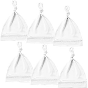Supersoft Baby Hats 0-6 Months, Bamboo Viscose Infant Newborn Beanies for Girls Boys Hospital Hat 6 Pack
