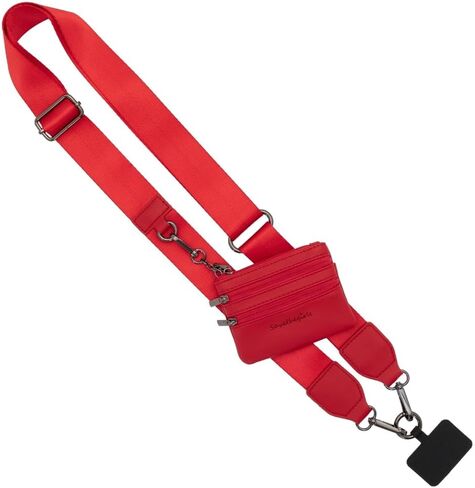 Clip & Go Phone Strap (Cream - Cream Pouch) – Crossbody Phone Chain with Zipper Wallet Pouch – Phone Lanyard for Around the Neck, Phone Wallet, and Cell Phone Holder Badge in Saudi Arabia