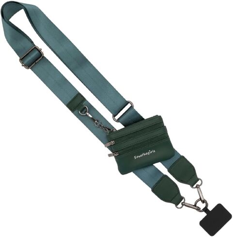 Clip & Go Phone Strap (Cream - Cream Pouch) – Crossbody Phone Chain with Zipper Wallet Pouch – Phone Lanyard for Around the Neck, Phone Wallet, and Cell Phone Holder Badge in Saudi Arabia