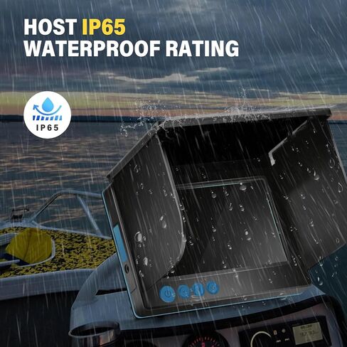 Fish Finder Underwater Fishing Camera, Infrared Night Vision, Wide Angle, IP65 Waterproof, with 5 Inch IPS Display, for Ice, River and Boat in Saudi Arabia