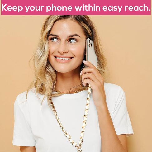 Universal Phone Lanyard, Metal Phone Chain Crossbody Strap with 2pcs Butterfly Phone Tether Tabs for Women Adjustable in Saudi Arabia
