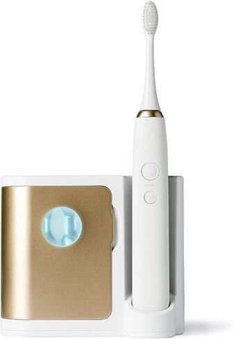 Vanity Planet Elements Ultrasonic Electric Toothbrush - Silver - Advanced Oral Care with UV Sanitizing Charger Base with 3 Replacement Heads - 99.9% Effective Keeping Your Teeth Clean in Kuwait
