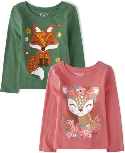 The Children's Place Baby Girls' and Toddler All Holidays Long Sleeve Graphic T-Shirts,multipacks in Saudi Arabia