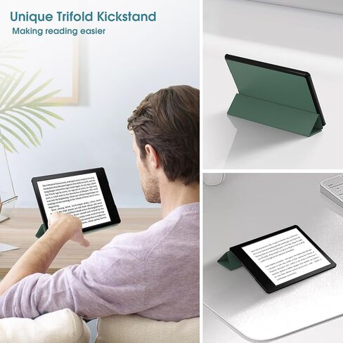 Arae Case for Kindle Paperwhite 11th Generation and Signature Edition 2021 Released, Ultra Slim Trifold PU Leather Smart Cover with Auto Sleep and Wake, Premium Protective Case,Black in Kuwait