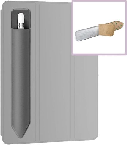 TENOC Universal Stylus Holder, Adhesive Pencil Protected Sleeve Case, Elastic Pens Holder Storage Pouch Pocket Compatible for Pencil Pro 2nd/1st & USB-C, 2 Pcs, Black+Pink in Saudi Arabia