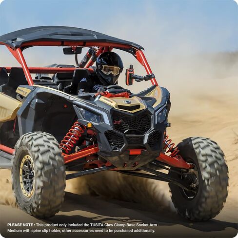 TUSITA Motorcycle ATV/UTV Mount Compatible with Garmin Handheld GPS - Claw Clamp Base, Medium Arm in Saudi Arabia