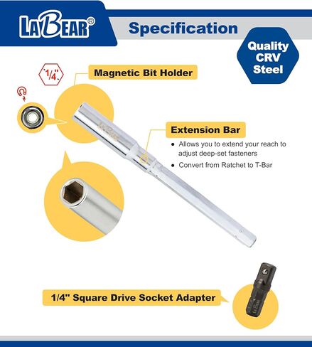 Flexible Dual Ratchet with 1/4" Square Drive & Magnetic Bit Drive in Saudi Arabia