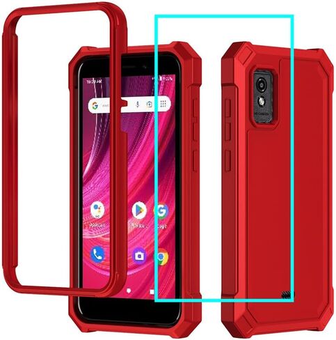 جراب Blu Studio Mini 2023 مع واقي شاشة، جراب هاتف Studio Mini 2023 حماية كاملة للجسم من البولي كربونات الخلفي من السيليكون الناعم مع زاوية متينة ماصة للصدمات لـ Blu Studio Mini Blue in Kuwait