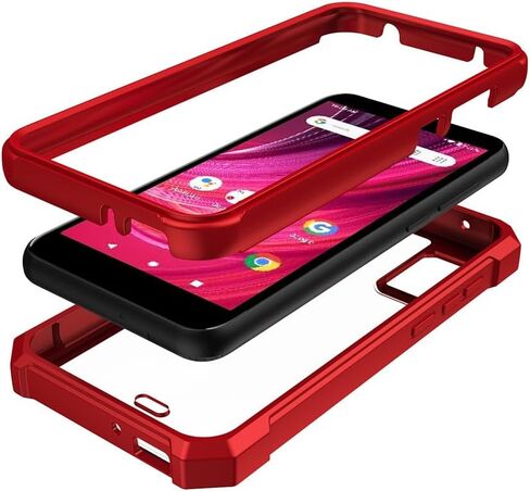 جراب Blu Studio Mini 2023 مع واقي شاشة، جراب هاتف Studio Mini 2023 حماية كاملة للجسم من البولي كربونات الخلفي من السيليكون الناعم مع زاوية متينة ماصة للصدمات لـ Blu Studio Mini Blue in Kuwait
