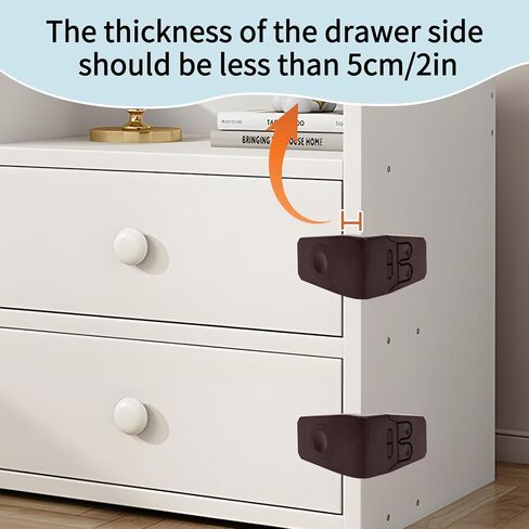 FYY Cabinet Locks for Babies - 8 Pack Child Proof Cabinet Locks Child Safety Locks for Cabinets Baby Proofing Angle Type Drawer Locks Latches with Strong Adhesive for Drawers Doors Cabinets in Saudi Arabia