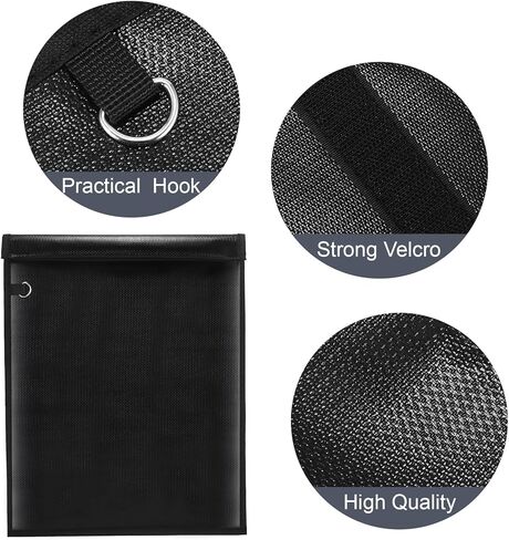 حقائب فاراداي من ONEVER لأجهزة iPad اللوحية ومفاتيح السيارة للهاتف الخلوي، قفص المحفظة لحجب إشارة RFID، حقيبة مقاومة للحريق والماء، جهاز تشويش الإشارة WiFi، GSM، LTE، NFC، RFID، مانع GPS (13 بوصة * 10 بوصة) in Kuwait