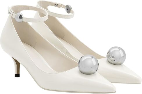 JW PEI Women's Jewel Buckle Kitten Heels Pumps in Saudi Arabia