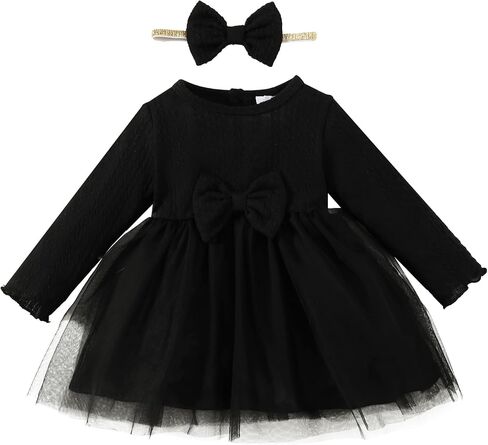 Toddler Baby Girl Dress Infant Girl Clothes Outfits Tulle Dresses Princess Wedding Dress for Baby Girls 3M to 3 Year in Kuwait