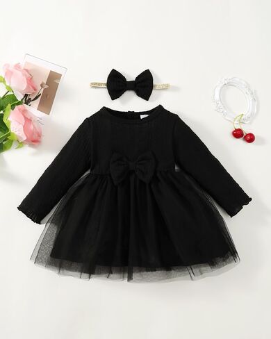 Toddler Baby Girl Dress Infant Girl Clothes Outfits Tulle Dresses Princess Wedding Dress for Baby Girls 3M to 3 Year in Kuwait