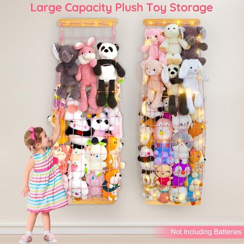 يونيكورن القلعة الحيوانات المحنطة تخزين خشبي أفخم لعبة التخزين المنظم الحيوانات المحشوة أرجوحة الفضاء حفظ الحيوانات المحشوة صافي حامل ديكور غرفة الاطفال in Kuwait