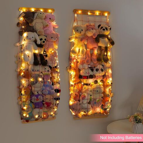 يونيكورن القلعة الحيوانات المحنطة تخزين خشبي أفخم لعبة التخزين المنظم الحيوانات المحشوة أرجوحة الفضاء حفظ الحيوانات المحشوة صافي حامل ديكور غرفة الاطفال in Kuwait