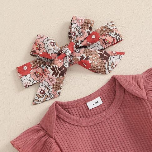 طفلة الخريف الشتاء وتتسابق الوليد طويلة الأكمام كشكش رومبير منقوشة/الزهور الحمالات تنورة مجموعة 3 قطعة ملابس الرضع in Kuwait