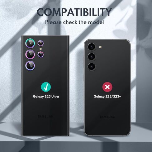 واقي عدسة الكاميرا i-Blason لهاتف Samsung Galaxy S23 Ultra، [زجاج مقسى 9H] غطاء كاميرا زجاجي رفيع للغاية مضاد للخدش [يتضمن أداة إزالة سهلة] (ذهبي) in Kuwait