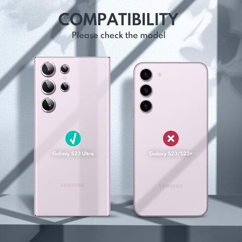 واقي عدسة الكاميرا i-Blason لهاتف Samsung Galaxy S23 Ultra، [زجاج مقسى 9H] غطاء كاميرا زجاجي رفيع للغاية مضاد للخدش [يتضمن أداة إزالة سهلة] (ذهبي) in Kuwait