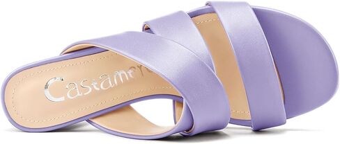 Castamere Womens Heeled Sandals Round Open Toe Chunky Block Heel Slip-on Mules Summer Dress Casual Sandals 2.6 Inches Heels in Saudi Arabia