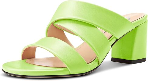 Castamere Womens Heeled Sandals Round Open Toe Chunky Block Heel Slip-on Mules Summer Dress Casual Sandals 2.6 Inches Heels in Saudi Arabia
