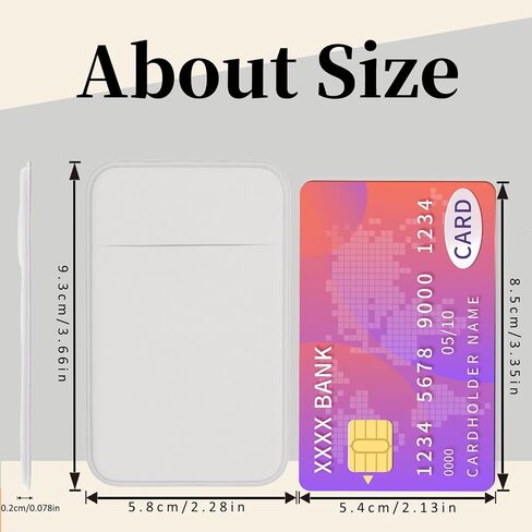3 Pack Adhesive Phone Wallet Case Card Holder, Cell Phone Pocket Sleeve Stick on Back of Phones, Can Hold Credit/ID/Business Card for iPhone and All Smartphones - Pink in Kuwait